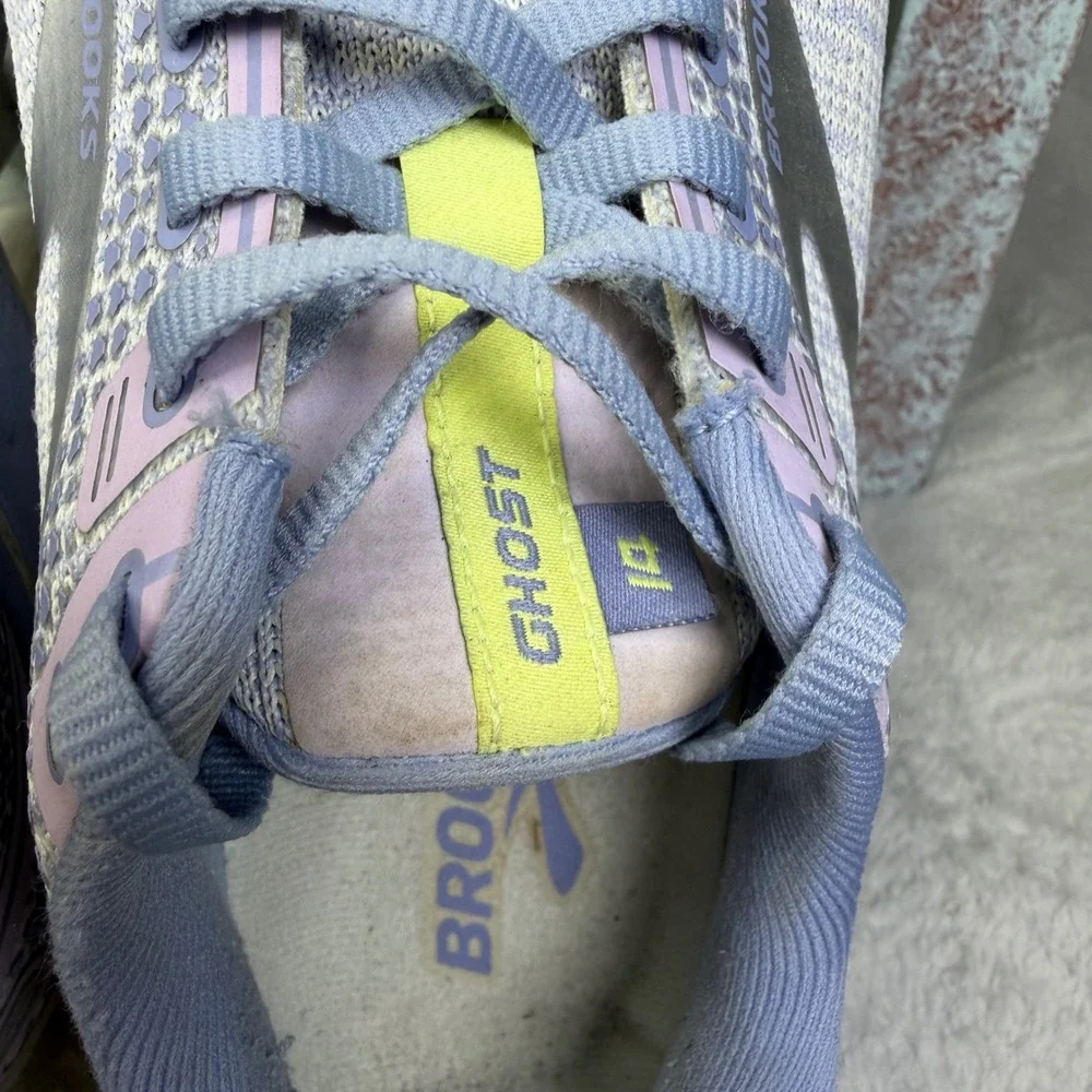 Brooks Ghost 14 Running Shoes Women 11 Purple Lavender Silver 1203561B566